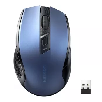 Souris sans fil à clic silencieux UGREEN MU006, 2,4 GHz, 2400 DPI, bleue