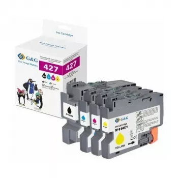 Ensemble de cartouches d'encre compatibles G&G pour Brother LC-427 - noir, cyan, magenta, jaune (GP-B427BKCMY-4P)