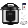 Multicuiseur CONCEPT CK8001, 5 L, 900 W, 10 programmes, LED, cuve céramique antiadhésive, départ différé, maintien au chaud, noir/argent