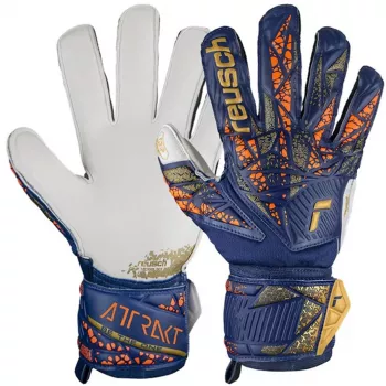 Gants de gardien de but Reusch Attrakt Grip bleu profond/blanc/orange éclatant taille 11
