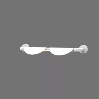 Shell applique murale LED 2x7W noire éclairage haut et bas 1120lm blanc chaud 3000K
