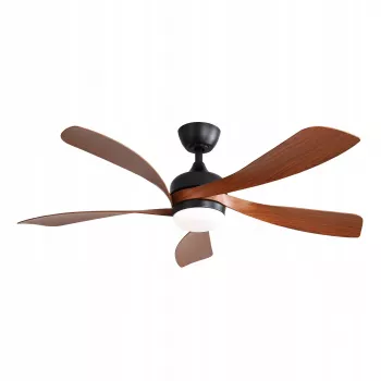 Extralink Grand Walnut 52 Ventilateur de plafond connecté WiFi, noyer, 132 cm, contrôle par application