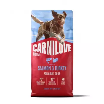 Croquettes pour chien CARNILOVE ACTIVE au saumon et dinde pour chiens adultes toutes races 12 kg