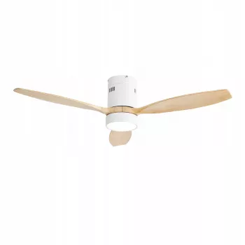 Ventilateur de plafond connecté WiFi Extralink Nature Flow 52, bois, 132 cm, commande par application
