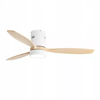 Ventilateur de plafond connecté WiFi Extralink Nature Flow 52, bois, 132 cm, commande par application