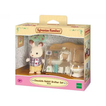 Sylvanian Families ensemble de salle de bain Chocolate Rabbit Brother
