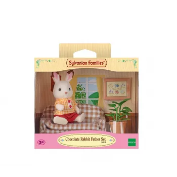Sylvanian Families ensemble salon du père lapin chocolat