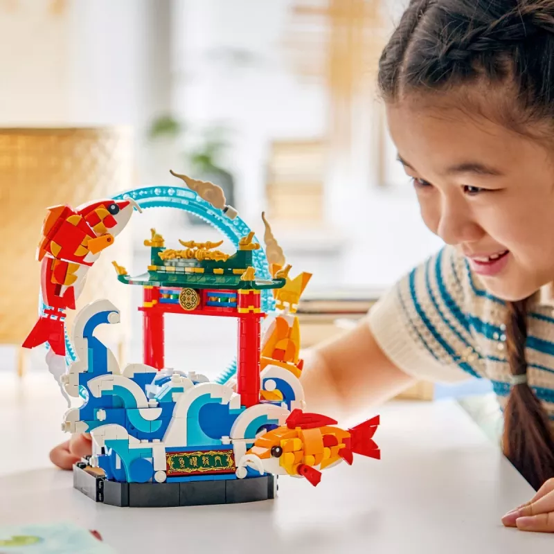 Ensemble de construction LEGO 80120 Prosperity Carp Leaping