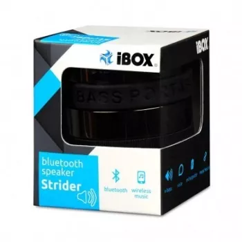 IBOX Enceinte STRIDER Bluetooth portable sans fil avec radio FM, mains libres, 5W RMS, AUX 3,5mm, USB, MicroSD, noir
