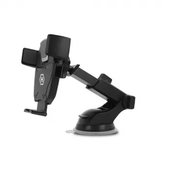 Support de voiture HAMMER Extreme universel pour smartphone pare-brise tableau de bord avec ventouse puissante, rotation 360°, pince réglable, noir