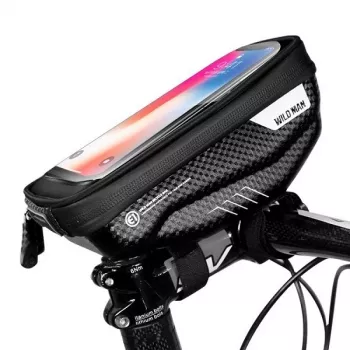WILDMAN Bike Holder Case S E1 1L Noir – Sacoche de cadre de vélo compacte avec bandes velcro