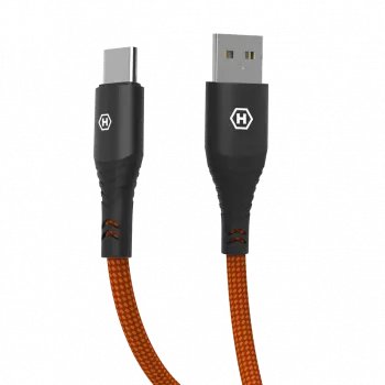 Câble HAMMER USB-A vers USB-C 1,2 m noir 480 Mbps charge et données