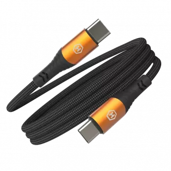 Câble HAMMER USB-C vers USB-C 1,2 m 60 W PD charge rapide et synchronisation de données noir