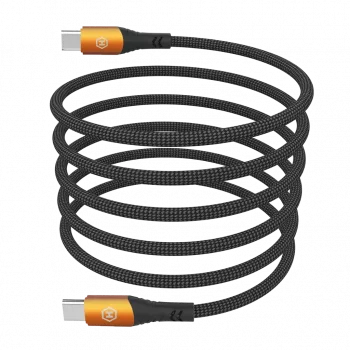 Câble HAMMER USB-C vers USB-C 1,2 m 60 W PD charge rapide et synchronisation de données noir