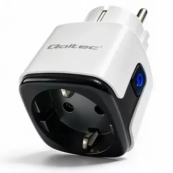 Prise connectée WiFi intelligente QOLTEC 16A avec suivi de consommation et minuterie