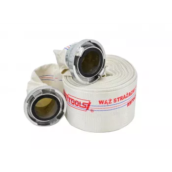 Tuyau d'incendie AWTOOLS AW WATER HOSE KPL. FIREFIGHTER 3 x 25 m 8BAR, longueur totale 75 m, raccords Storz C 52 mm, blanc
