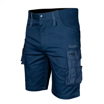 NEO TOOLS Mix&Match short homme à taille élastique, marine, XXL