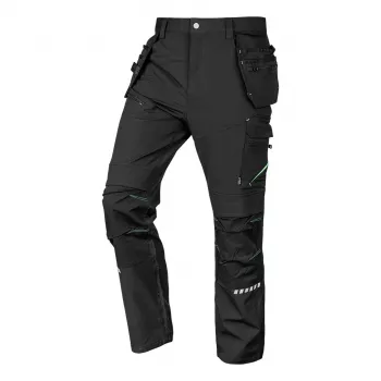 Pantalon de travail NEO TOOLS Mix&Match 4-Way Stretch avec renforts Cordura et poches porte-outils, noir, taille XXXL
