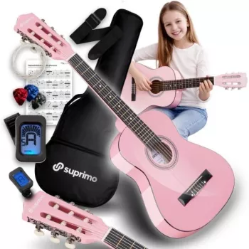 SUPRIMO JRC SET PK Classical Guitar 1/4 Pink with Accessories