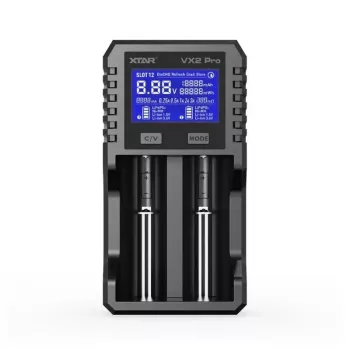 Chargeur de batteries XTAR VX2 PRO SET, 3,7 V/1,5 V/1,2 V