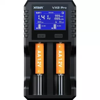 Chargeur de batterie XTAR VX2 PRO KT Li-ion/LiFePO4/Ni-MH 18650