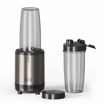 Blender personnel BLACK+DECKER ES9120160B 1000W avec 2 bouteilles Tritan 600 ml et couvercles de voyage