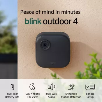 Caméra de surveillance sans fil Amazon Blink Outdoor 4, kit de 3 caméras