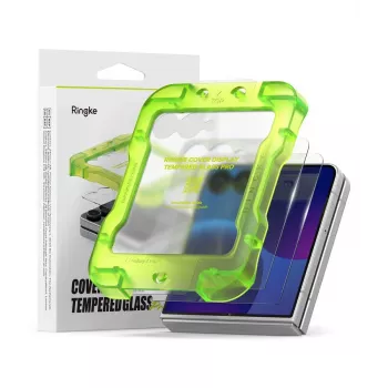 Ringke Cover Display Pro protection d'écran en verre trempé, lot de 2, pour Galaxy Z Flip 8 - transparent
