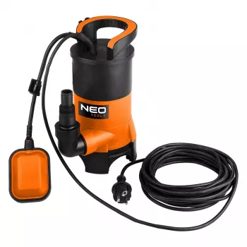 Pompe submersible pour eaux chargées NEO TOOLS 04-745 400W, 8000 l/h, hauteur de refoulement 5 m, interrupteur à flotteur, câble 10 m