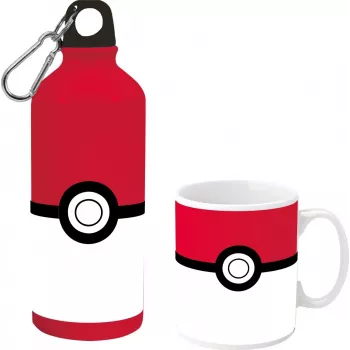 Gourde en aluminium Pokemon 500ml avec ensemble de mug en céramique