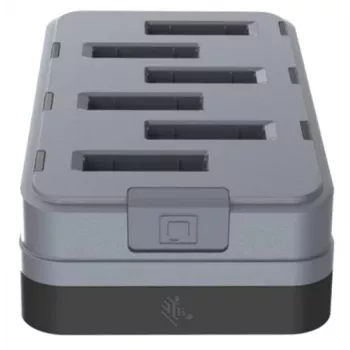 Chargeur de batteries de rechange Zebra WS301 6 emplacements permettant de charger 6 batteries. Pays - USB Type-C