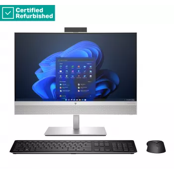 RENEW SILVER HP Elite 840 G9 AIO All-In-One 24 - i7-14700, 16GB, 512GB SSD, 23,8 FHD Non-Touch AG, FPR, réglable en hauteur, souris USB, Win 11 Pro, 1 an