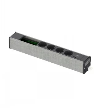 SCHNEIDER ELECTRIC UNICA SYSTEM+ MOD.UNIT 4XSCH+USBA/C+DATA anthracite/gris