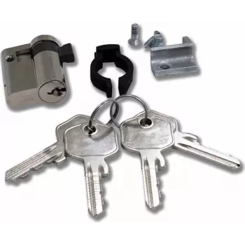TRITON armoire 19 inch poignée pivotante de rechange en métal avec barillet profilé, 1x PHZ, à clé différente