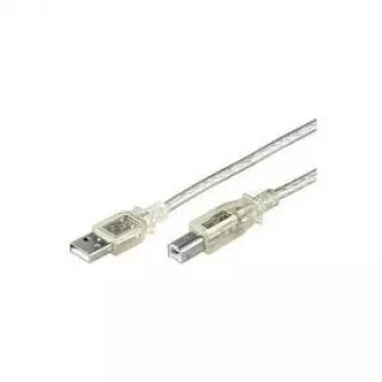 Câble USB Microconnect USBAB5T USB 2.0 5 m USB A USB B transparent