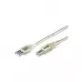 Câble USB Microconnect USBAB5T USB 2.0 5 m USB A USB B transparent