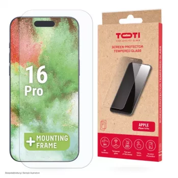 Protecteur d'écran en verre trempé TOTI 2D Full Cover pour iPhone 16 Pro transparent