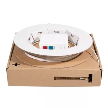 Boîtier de raccordement LOGILINK FTTH - 2 coupleurs SC/APC simplex - avec câble de raccordement de 50 m