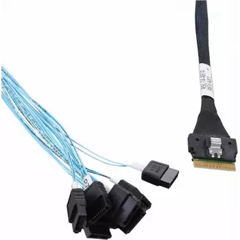 Câble SAS interne Microchip Adaptec - 1x8 Slim SAS (SFF-8654) vers 8x SATA - 0,8 m