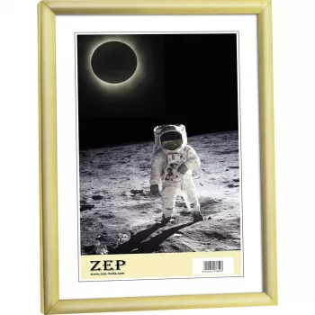 Cadre photo individuel ZEP KG3 doré 15x20 cm rectangulaire portrait paysage pose sur table