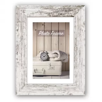 Cadre photo individuel Zep Nelson 6 40x50 cm blanc cadre en bois MDF