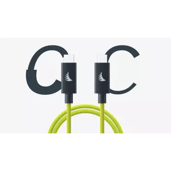Câble Angelbird USB-C 4.0 Solid Flex vert citron 6,6 ft (2 m) UC4SFL200