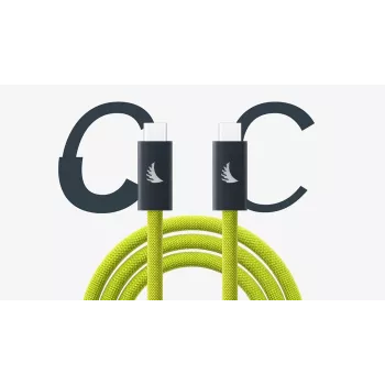 Câble tether Angelbird USB-C 3.2 Solid Flex vert citron 14,8 ft (4,5 m)