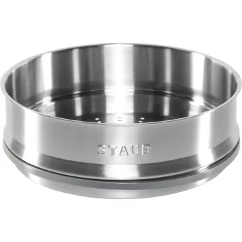 Insert vapeur Staub 26 cm, fonte émaillée, bleu foncé