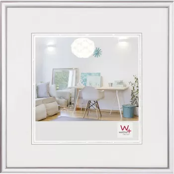 Cadre photo Walther New Lifestyle 30x30 cm argent plastique KV330S