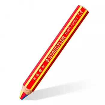Crayon arc-en-ciel 3 en 1 STAEDTLER Noris Junior 1403 BK, noir, résistant à la casse, PEFC, pour enfants dès 2 ans