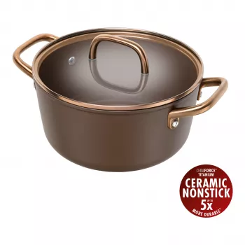 Marmite avec couvercle en verre ZWILLING Milano 24 cm, marron