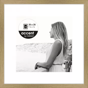 Cadre photo en bois NIELSEN DESIGN Aura Oak 20x20 avec passe-partout 1115002