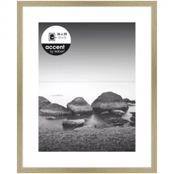 Cadre photo NIELSEN DESIGN Aura chêne 24x30 cm avec passe-partout blanc