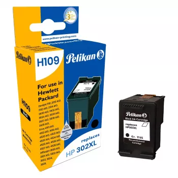 Cartouche d'encre compatible Pelikan pour HP 302XL (F6U68AE) - Noir